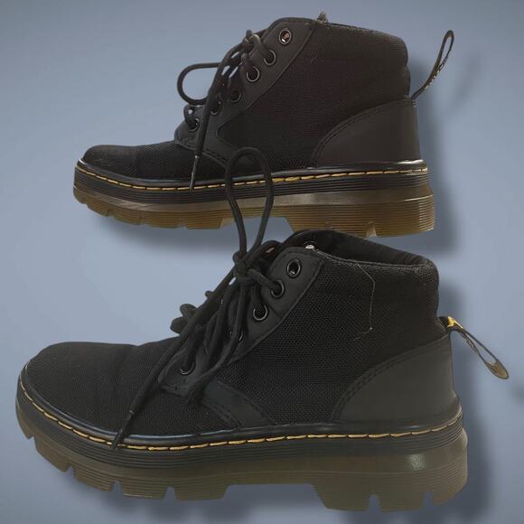 Women's Size 5 Dr. Martens - Bonny Tech Black Element & Black Poly Combat Boots - Picture 3 of 9